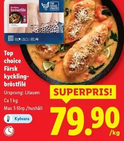 Färsk kyckling-bröstfilé