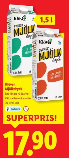 Klöver - Mjölkdryck