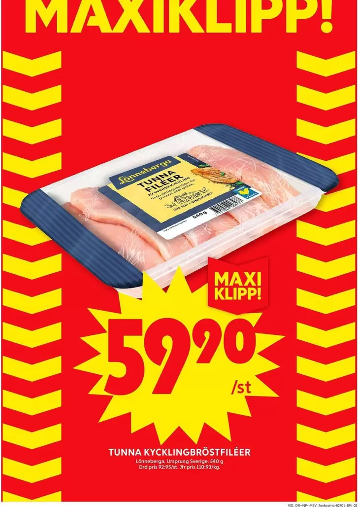 Lönneberga - TUNNA KYCKLINGBRÖSTFILÉER