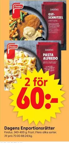 Findus - Dagens Enportionsrätter