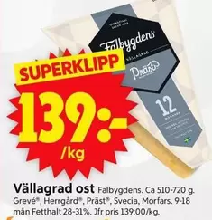 Falbygdens - Vällagrad ost