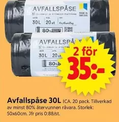 Avfallspåse 30L