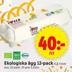 EKO - Ekologiska ägg 12-pack