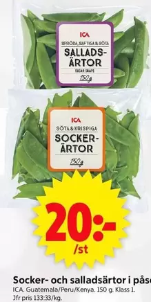 Socker- och salladsärtor