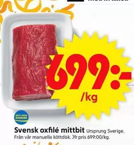 Svensk oxfilé mittbit