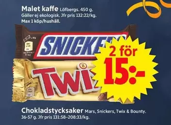 Mars - Snickers, Twix & Bounty