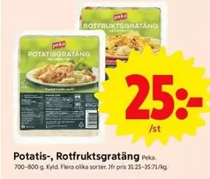 Peka - Potatis-, Rotfruktsgratäng