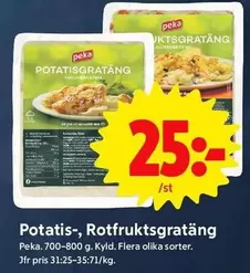 Peka - Potatis-, Rotfruktsgratäng