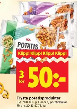 Frysta potatisprodukter