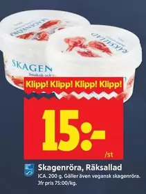 Skagen - röra, Räksallad