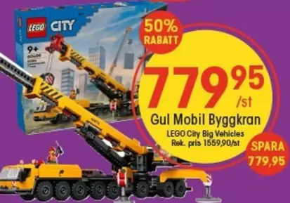 LEGO - Gul Mobil Byggkran