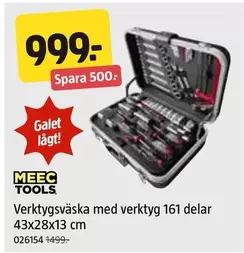 Meec Tools - Verktygsväska med verktyg 161 delar