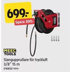 Meec Tools - Slangupprullare för tryckluft