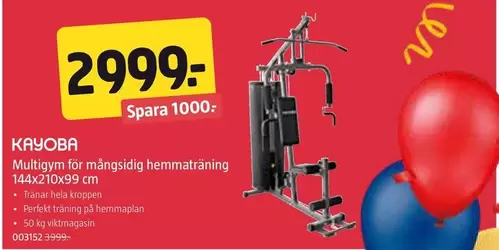 Multigym för mångsidig hemmaträning