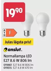 Normallampa LED E27 8.6 W 806 Im