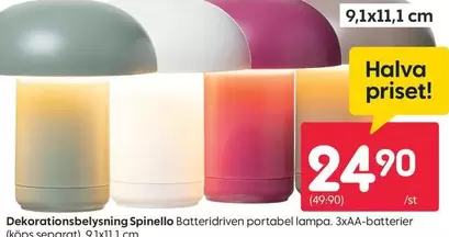 Dekorationsbelysning Spinello Batteridriven portabel lampa. 3xAA-batterier