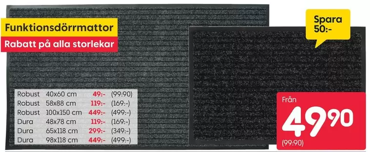 Funktionsdörrmattor