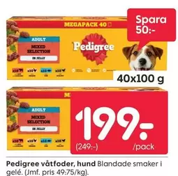 Pedigree - våtfoder, hund Blandade smaker i gelé