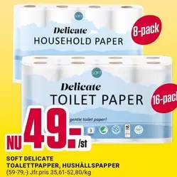TOALETTPAPPER, HUSHÅLLSPAPPER