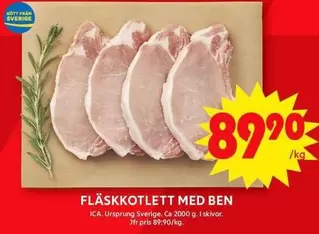 FLÄSKKOTLETT MED BEN