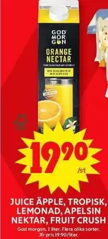 God Morgon - JUICE APPLE, TROPISK, LEMONAD, APELSIN NEKTAR, FRUIT CRUSH