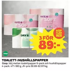 Coop - TOALETT-/HUSHÅLLSPAPPER