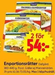 Dafgård - Enportionsrätter