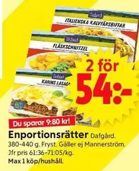 Dafgård - Enportionsrätter