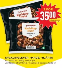 Eldorado - KYCKLINGLEVER, -MAGE, -HJÄRTA