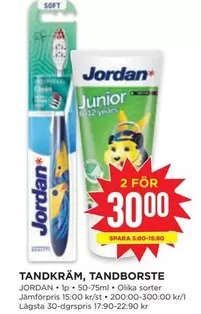 jordan - TANDKRÄM, TANDBORSTE