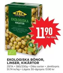 Zeta - EKOLOGISKA BÖNOR, LINSER, KIKÄRTOR