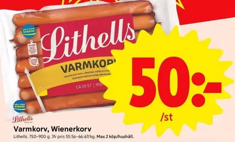 Lithells - Varmkorv, Wienerkorv