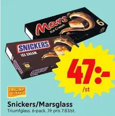 Mars - Snickers/glass