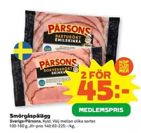 Pärsons - Smörgåspålägg