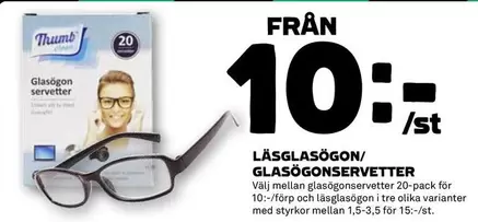 LÄSGLASÖGON/GLASÖGONSERVETTER