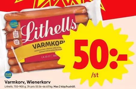 Lithells - Varmkorv, Wienerkorv