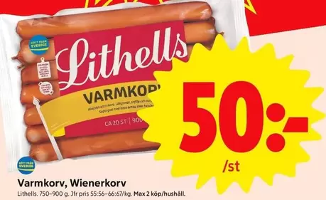 Lithells - Varmkorv, Wienerkorv
