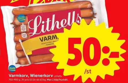 Lithells - Varmkorv, Wienerkorv