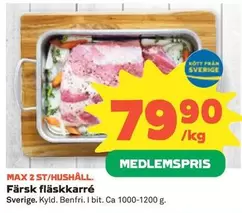 Färsk fläskkarré