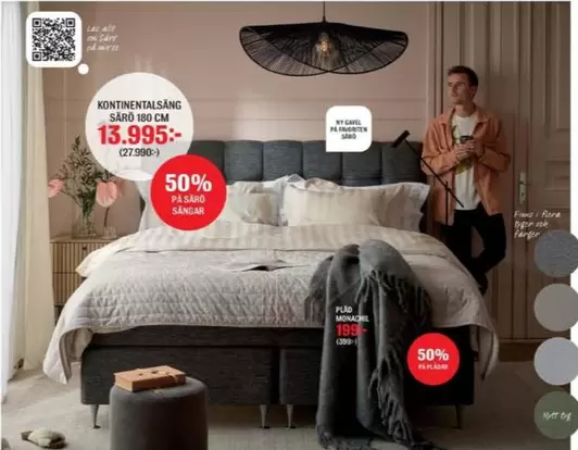 KONTINENTALSÄNG SÄNG 180 CM