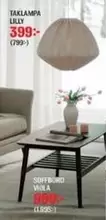TAKLAMPA LILLY or SOFFBORD VIOLA