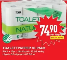 Fixa - TOALETTPAPPER 16-PACK