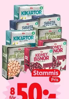 Milda - KIKÄRTOR, SVARTA, STORA VITA BÖNOR, KIDNEY BÖNOR