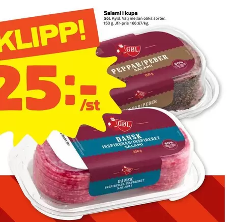 Gøl - Salami i kupa