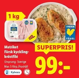 Färsk kyckling-bröstfilé