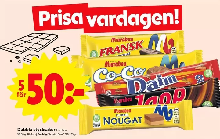 marabou - FRANSK, Co-Co, Daim, NOUGAT