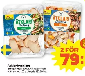 Kronfågel - Ätklar kyckling