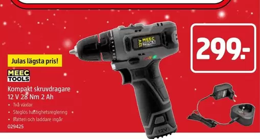 Meec Tools - Kompakt skruvdragare