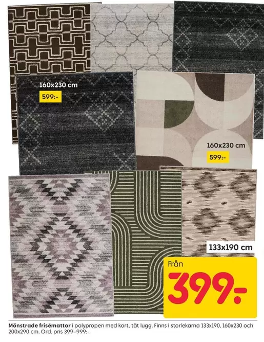 Mönstrade frisématter