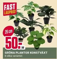 GRÖNA PLANTOR KONSTVÄXT